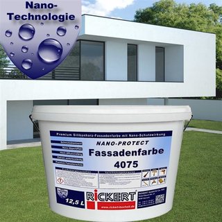 Rickert NANO-PROTECT Fassadenfarbe 4075 12,5 Liter Farbton weiß