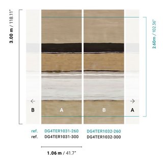 DG4TER1031-260 Tapeten Masureel Khroma sand, schwarz  Wall Designs IV Digitalpanel