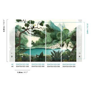 DG4TOU1021-260 Tapeten Masureel Khroma grün, blau Wall Designs IV Digitalpanel