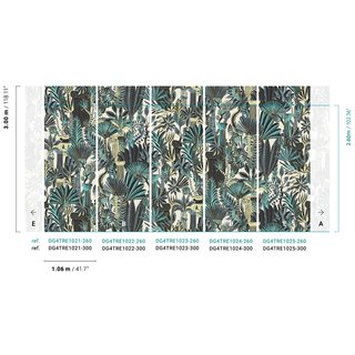 DG4TRE1021-260 Tapeten Masureel Khroma blau, schwarz Wall Designs IV Digitalpanel