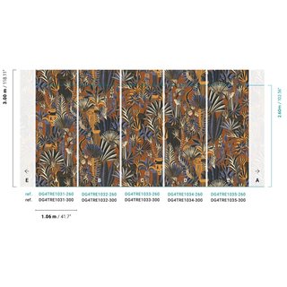 DG4TRE1034-300 Tapeten Masureel Khroma orange, gelb, blau  Wall Designs IV Digitalpanel